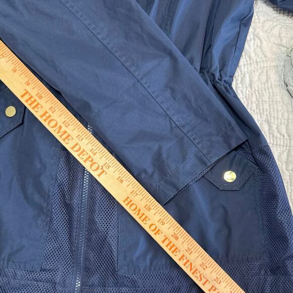 INTL DETAILS Anorak Hooded‎ Rain Jacket Medium Zip Closure Drawstring Waist Mesh - Picture 8 of 12